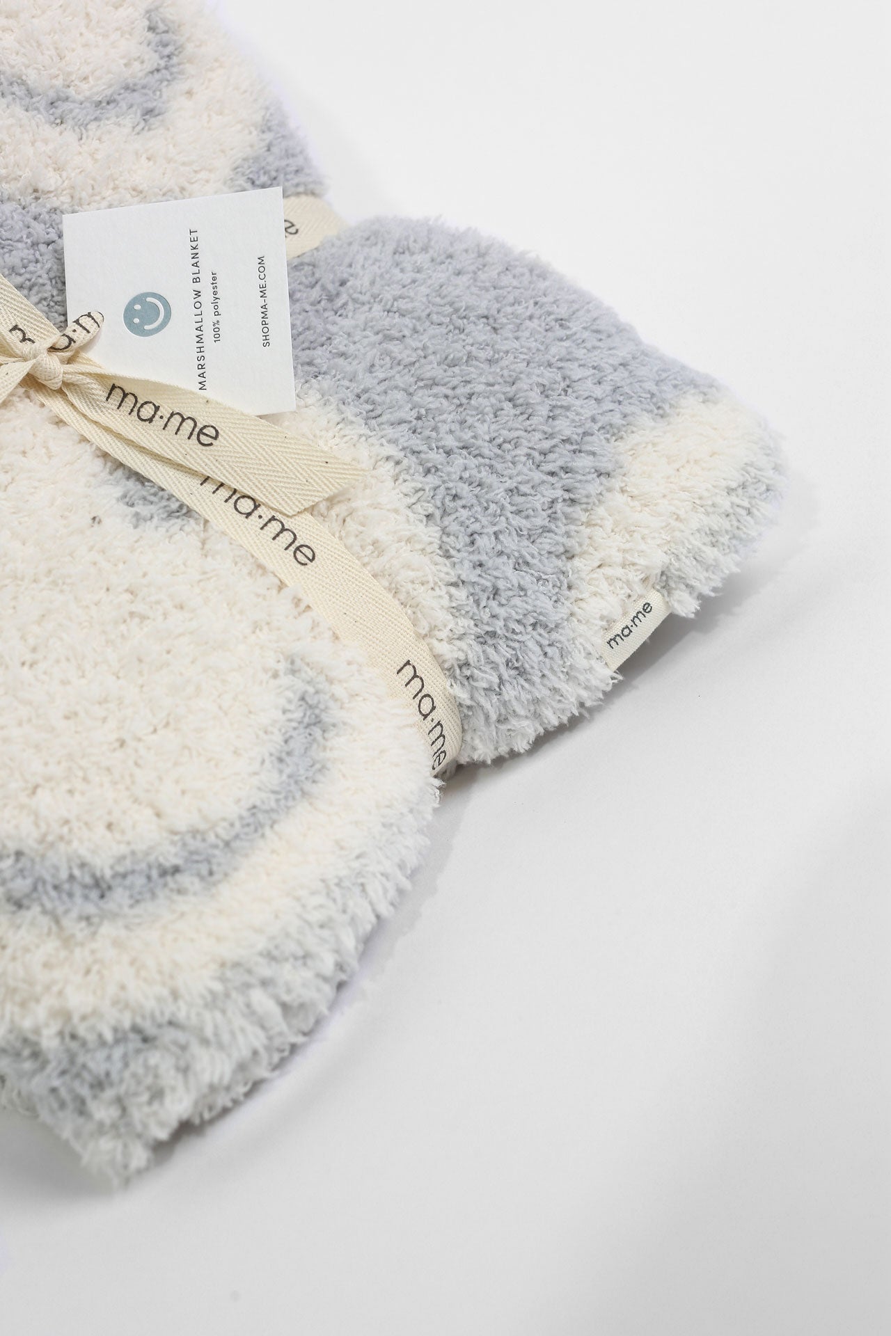 Marshmallow Blanket - smiley (Blue)