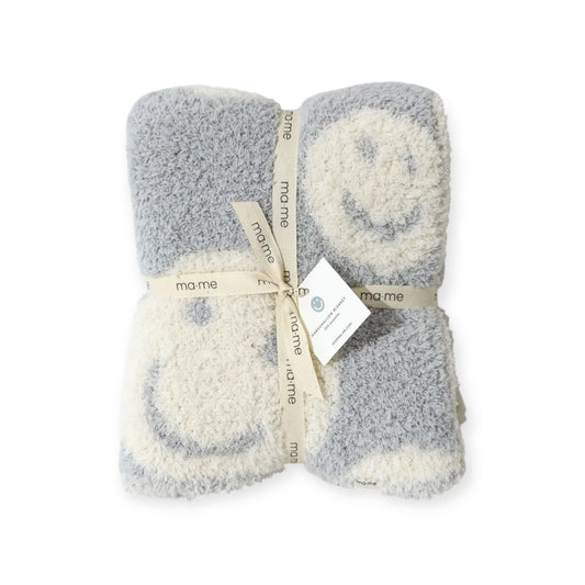 Marshmallow Blanket - Smiley (Blue)