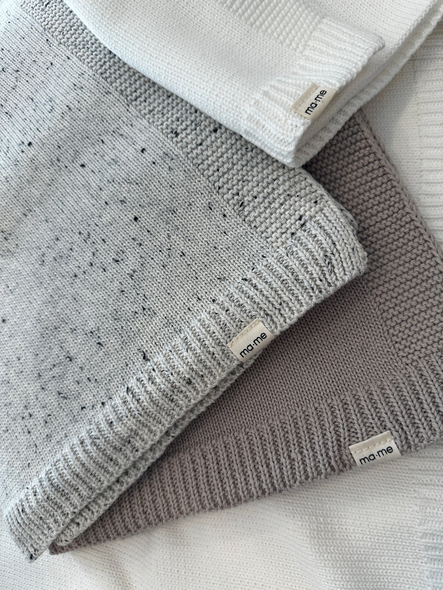 Organic Cotton Knit Blanket - Cookies & Cream