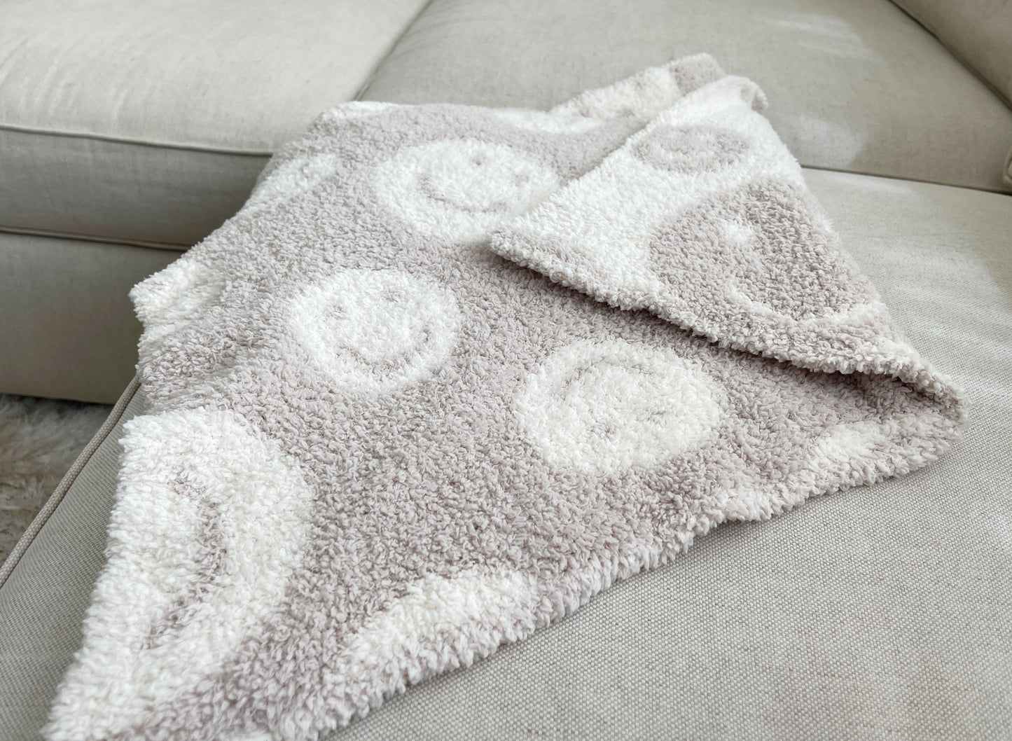 Marshmallow Blanket - smiley (Oatmeal)