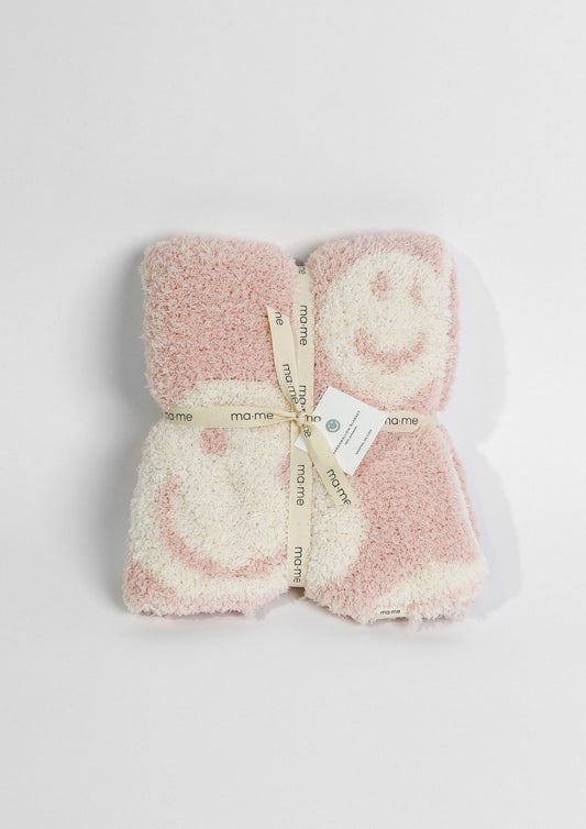 Marshmallow Blanket - smiley (Pink)