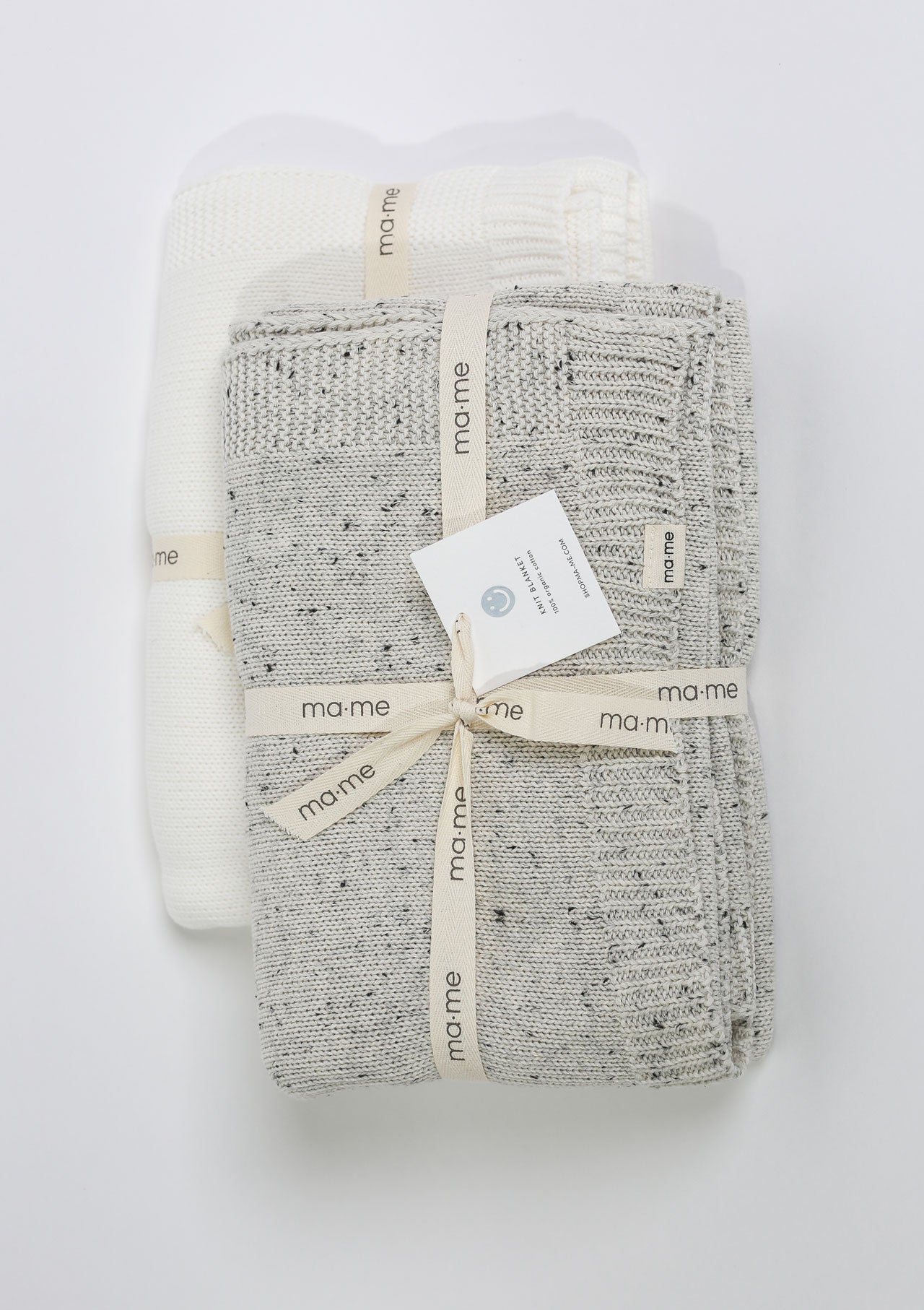 Organic Cotton Knit Blanket - Cookies & Cream