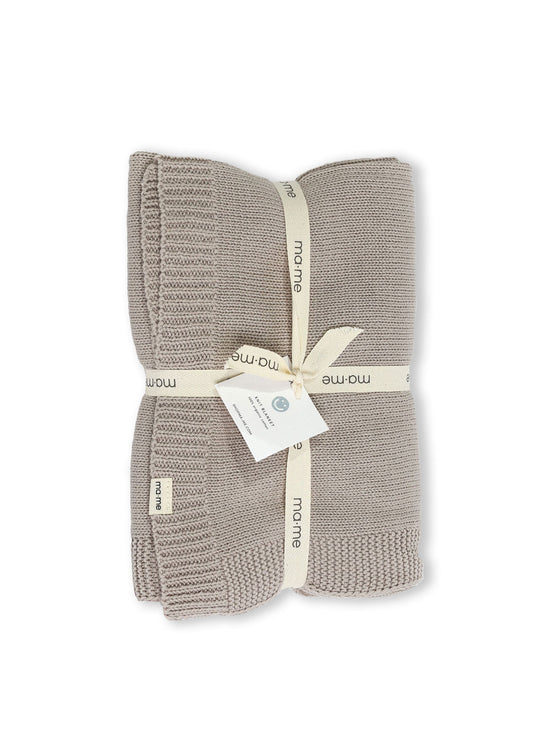 Organic Cotton Knit Blanket - Beige