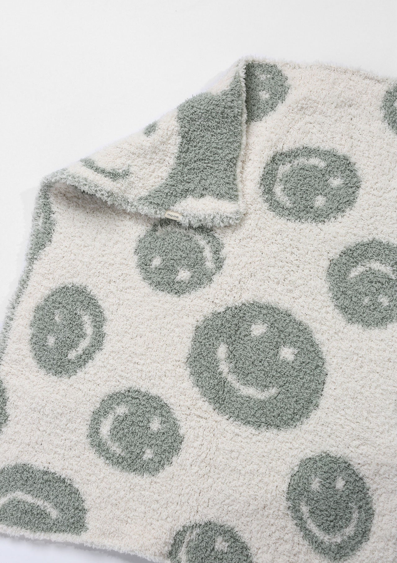 Marshmallow Blanket - smiley (Sage)