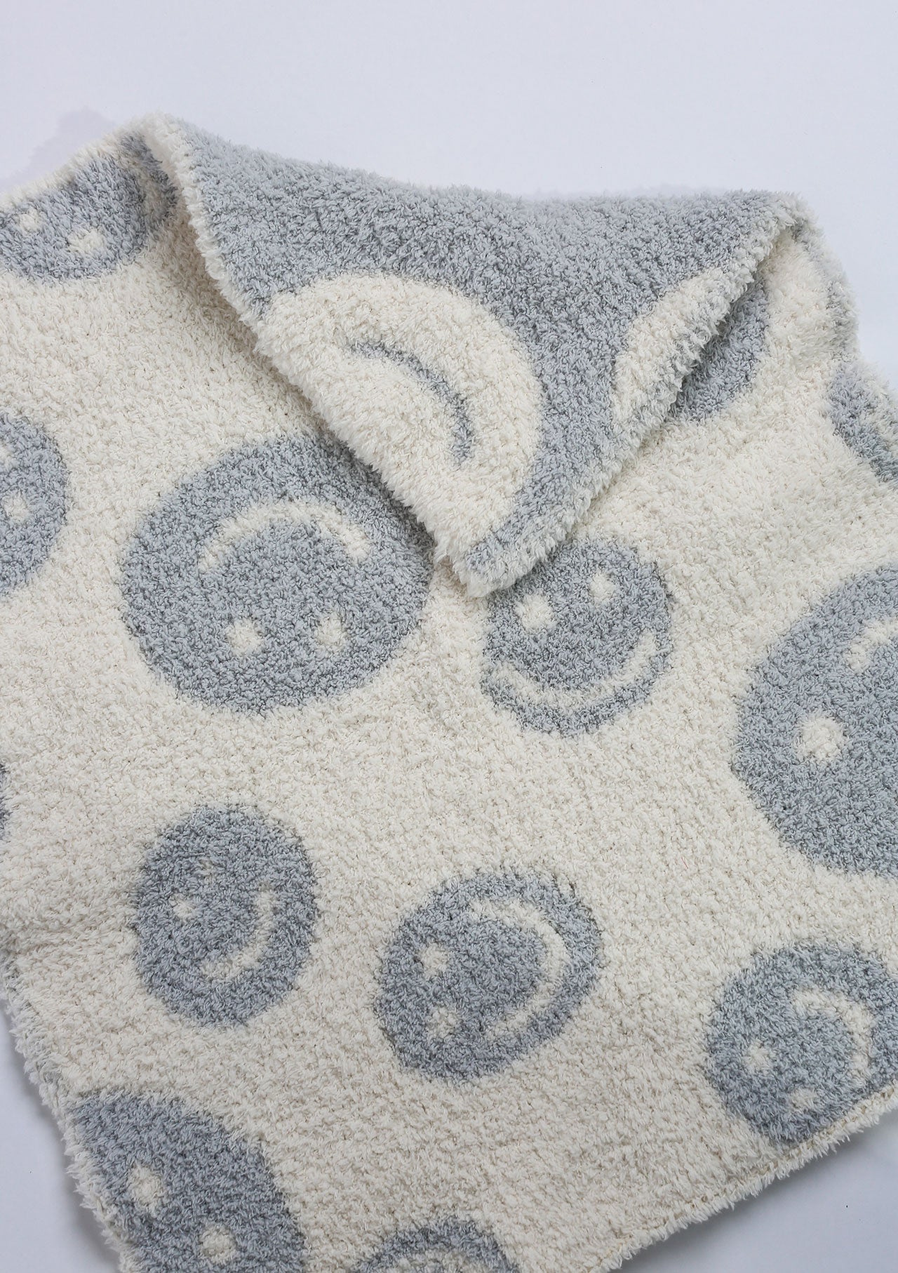 Marshmallow Blanket - smiley (Blue)